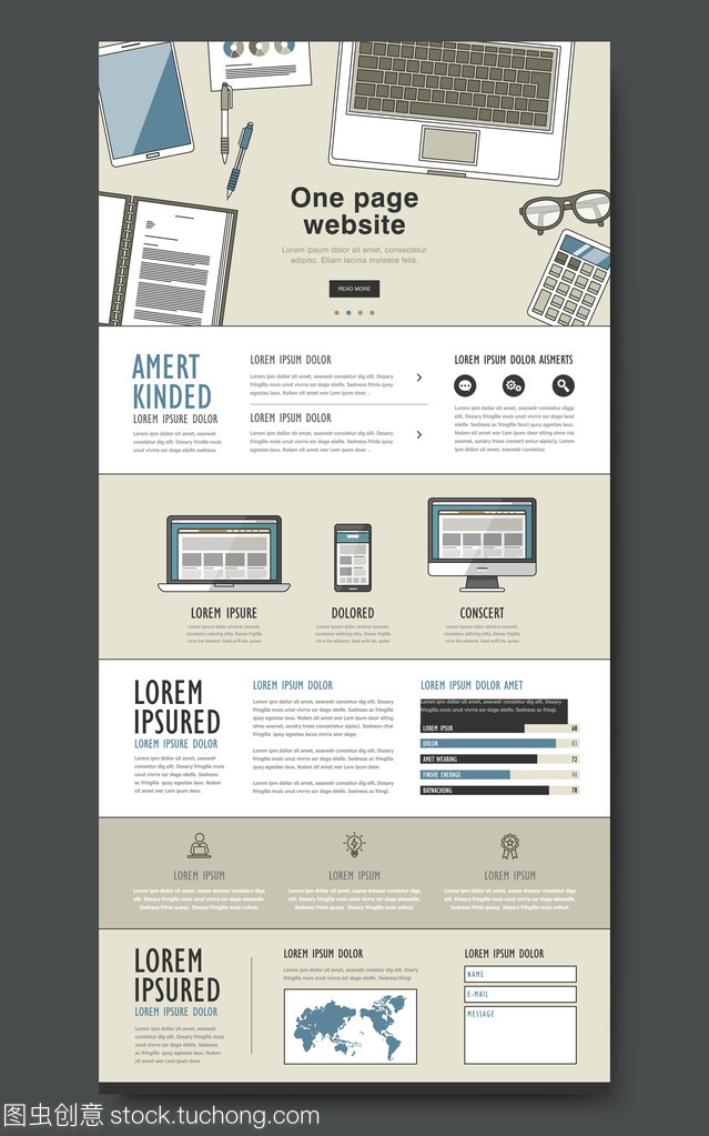 现代单页网站设计模板 为摄影摄像服务赋能